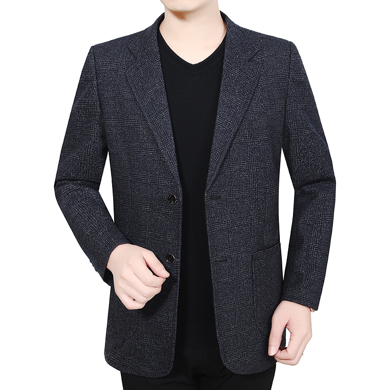 Spring and Autumn men's suit loose non-ironing jacket top 40-year-old 50-year-old man's business casual suit for middle-aged and elderly men