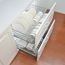KSBOMARA basket kitchen cabinet nano double buffer drawer dish rack 800 cabinet