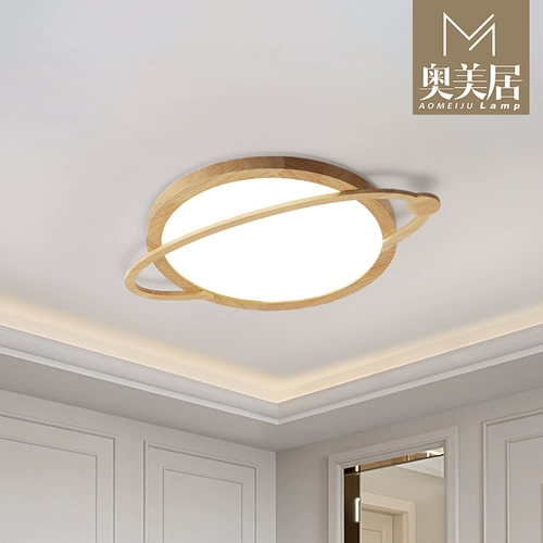 Современная и минималистичная светодиодная ультратонкая лампа, деревянный потолочный светильник, скандинавский стиль