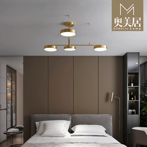 Медная люстра, светильник для гостиной для спальни, 2020 года, легкий роскошный стиль