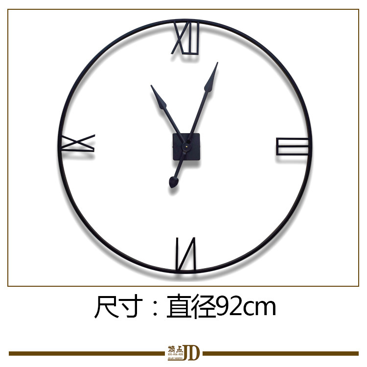 Nordic modern extremely simple circular large hanging bell 92cm nearly one meter oversized living room clock exit quality hanging table