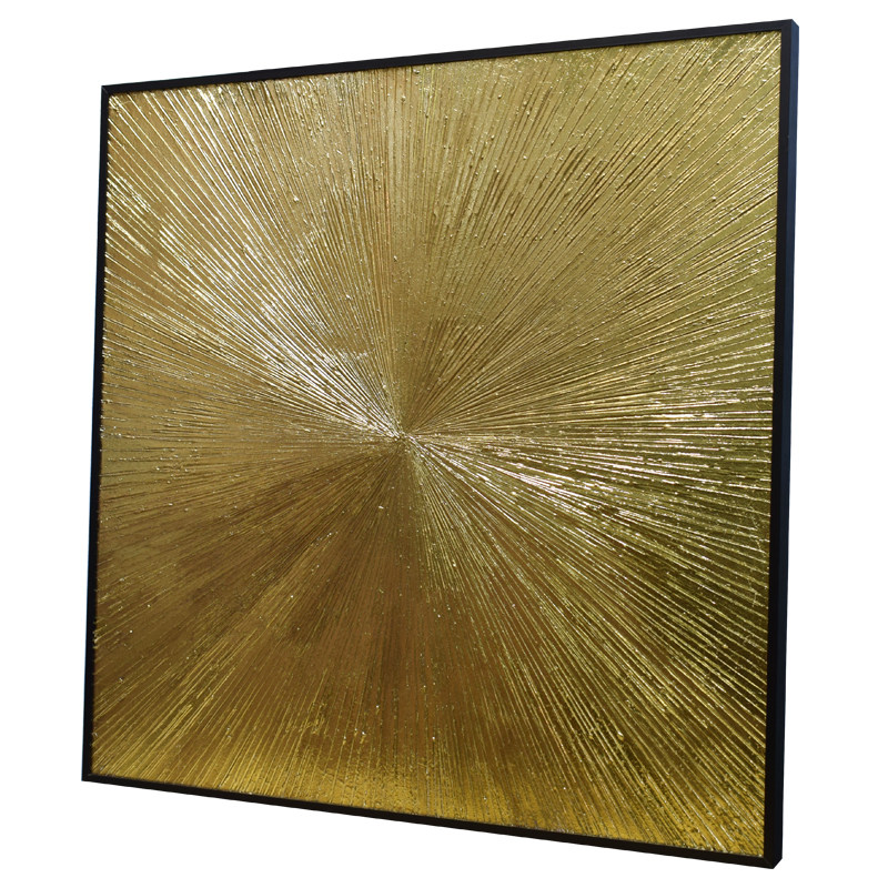 Gold Leaf Ray Painting Wall Wall Decoration Sofa Background Wall Pendant Living-room Simple Decoration Wall-to-wall Modern Light Lavish