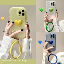 Han Wind Pole Brief Love Applicable iPhone13promax Apple 12 Cell phone shell 11 hanging ring xs transparent xr female 8p