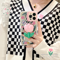 ins tulips tulips apply iPhone12promax apple 13 phone shell 11 mirror xsxr new 8p