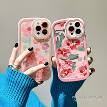 Watercolor oil painting flowers apply iPhone12promax Apple 13 mobile phone shell 11 xs spring and summer xr anti-fall 8 women