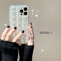 Transparent laser block applies iPhone13promax Apple 12 mobile phone shell 11 mesh red xs stereoxr 8p