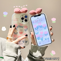 Ultra Cute Tulip Small Bear Apply iPhone12 11promax Apple 13 Phone Shell Xs Daughter Xr Cartoon 8