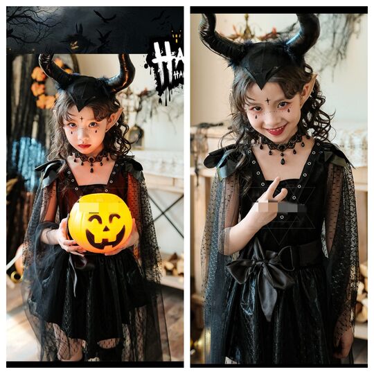 Vestido oscuro de Halloween del poliéster de las mujeres de la ropa del funcionamiento