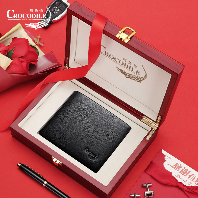 Crocodile Authentic High-End First-Layer Cowhide Business Men's Wallet Men's Genuine Leather Wallet