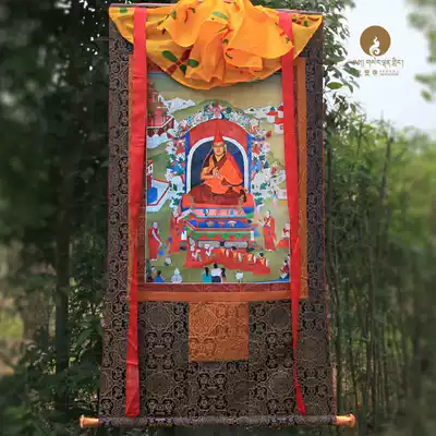 Tibetan handmade hanging paintings Color temple living Buddha Danzhen Flannel Guru cloth Thangka painting Buddha Statues Buddhist supplies