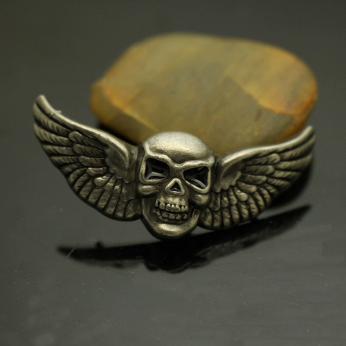 Ретро белый бронзовый череп богатство