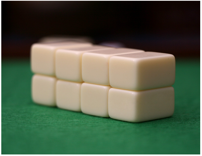 Dual Mini Mahjong Set Pocket Portable Folding Inline Home Travel Mahjong Table Table Mat - Các lớp học Mạt chược / Cờ vua / giáo dục bàn chơi mạt chược