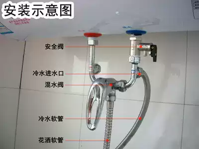 Single double cut shower faucet water heater nozzle open faucet bathroom hanging wall type open faucet