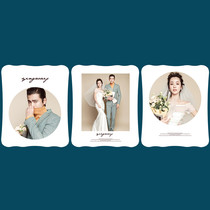 Simple modern living room photo wall decoration creative crystal amplification wall hanging bedroom combination photo frame table custom work