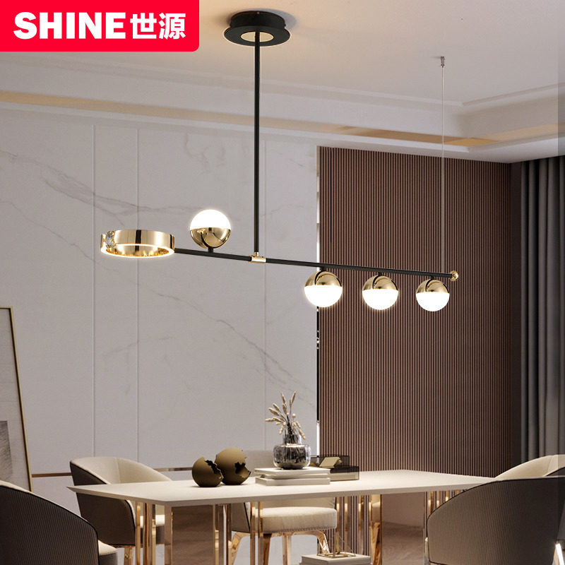 Postmodern light and luxurious dining hall chandelights modern Nordic net red chandelights intelligent creative nemesis red bar crystal light