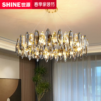Postmodern light and luxurious crystal chandelier European-style fashion living room light modern atmospheric restaurant light nemesis red new lamps