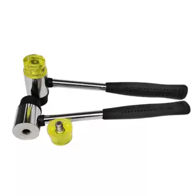 Steel Pipe Shank Mounting Hammer Changable Head Polyurethane Hammer 25MM 30mm 35mm 40mm Rubber Hammer Champagne Hammer