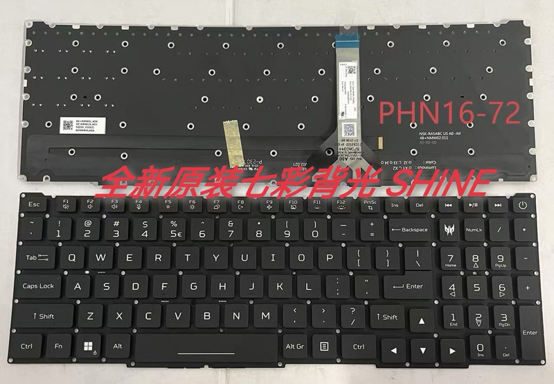 Acer Plredatorhelios Neo16 N22Q22 Phn16-71 Phn16-72 N23C12 Keyboard Acer Plredatorhelios Neo16 N22Q22 Phn16-71 Phn16-72 N23C12 Keyboard