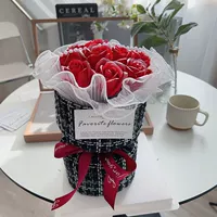 H88-11 Красный серебряный подарочный пакет