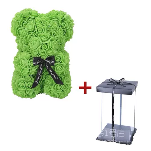 25 см розовой медведь цветок розовой любовник Валентина День святого Валентина Компания Новые свинг -подарки Моделирование моделирование вечное цветок