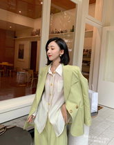 tinafairy 2021 early autumn suit pants spring and autumn style design niche temperament suit jacket women