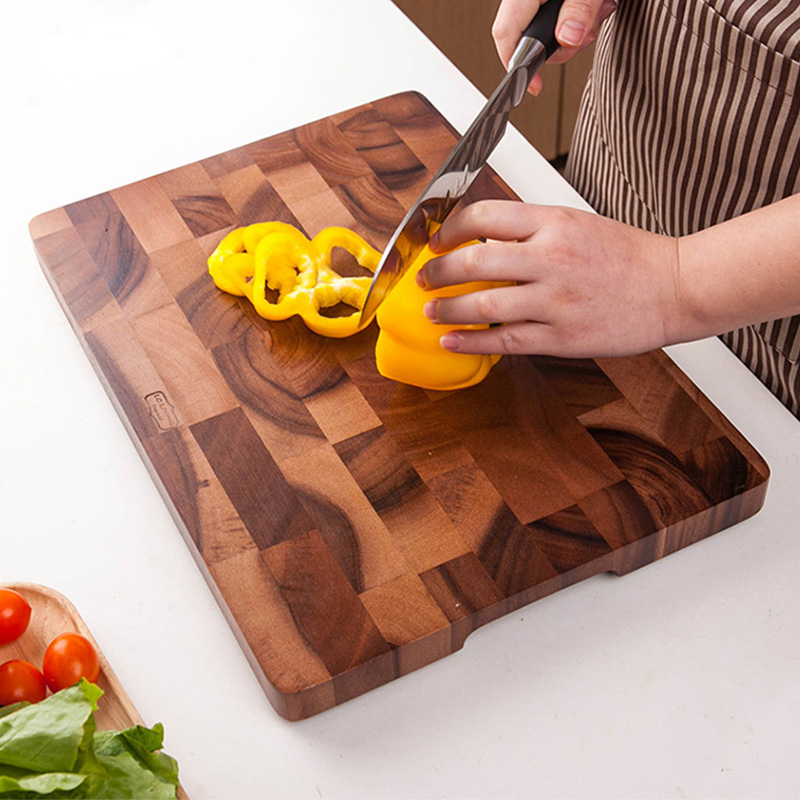 LC LIVING Thai Acacia Wood Cutting Board Solid Wood Cutting Board Home Kitchen Antibacterial Antifungal Case Board Rectangle