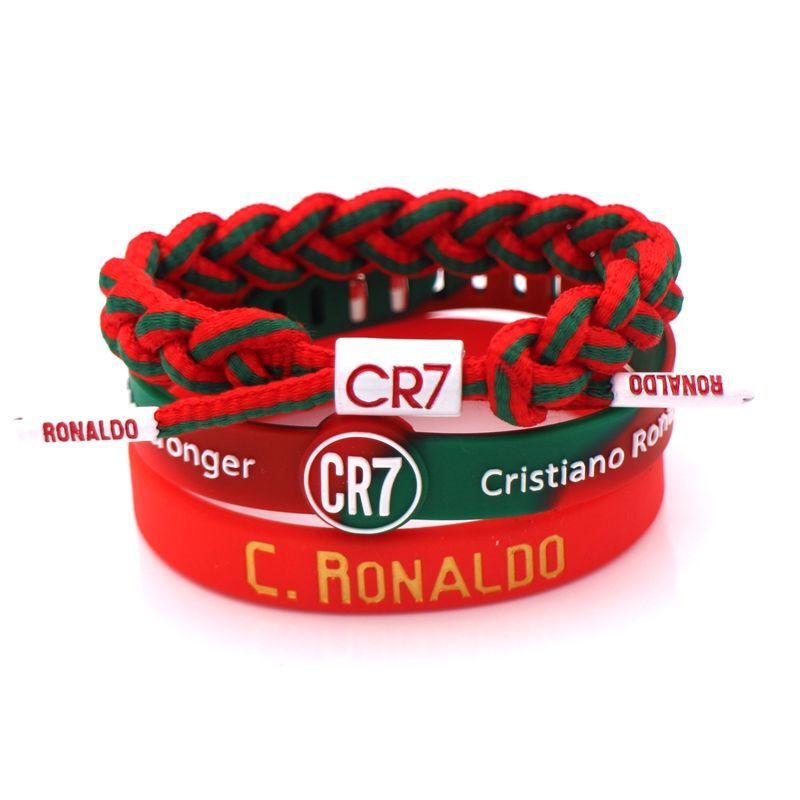 Football Portugal Argentina Barcelona Juventus Real Madrid Manchester United Cristiano Ronaldo Messi Neymar Adjustable Shoelace Bracelet