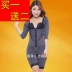 Corset dài tay chia tay phù hợp với ngực nặng áp bụng đùi giảm bụng giảm béo tay áo dày ấm