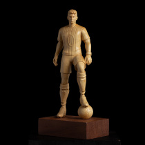 Yellow Poplar Wood Carving Boutique Solid Wood Living-room Home Residence Ornament Engraving Handicraft Essay and Play Handlebar figure Fig. Meissy