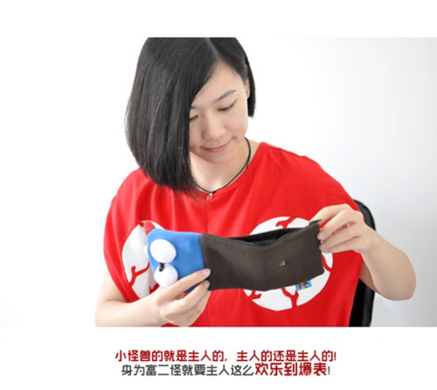 PLUMO dễ thương ngắn dễ thương ví phim hoạt hình vải sang trọng Nhật Bản và Hàn Quốc nhiều thẻ sáng tạo cặp tiền xanh việt quất - Ví tiền ví lacoste