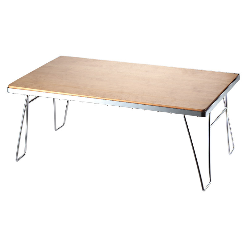 CAMPINGMOOON Corman Stainless Steel Folding Table Campaign Table Campaign Picnic Table Portable BBQ Table