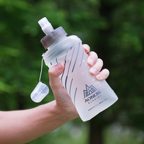 Foldable Sports soft water bottle travel portable silicone drinking bag hiking soft water bag TPU folding water bottle