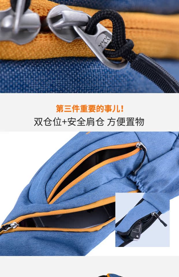 Phiên bản Hàn Quốc của túi xu hướng nam và nữ túi ngực thời trang giản dị túi thể thao túi đeo vai Messenger túi đeo ba lô nhỏ túi đeo chéo nữ