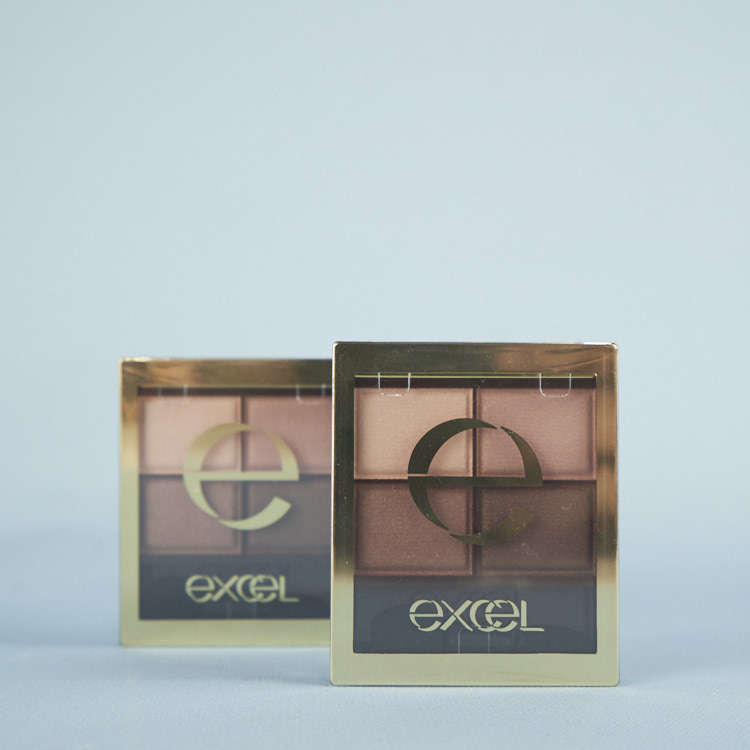 Japan Excel Eye shadow SR03 nude color deep Suits SR06 new hand micro-pearlized earth color four-color eye shadow disc