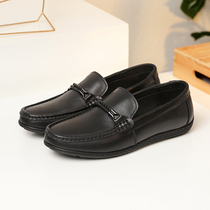 Head Layer Cow Leather Casual Mens Shoes Foreign Trade Tail Single Dermis Business Pick-up Leather Leather Shoes Light Breathable 100 Hitch Bean Shoes