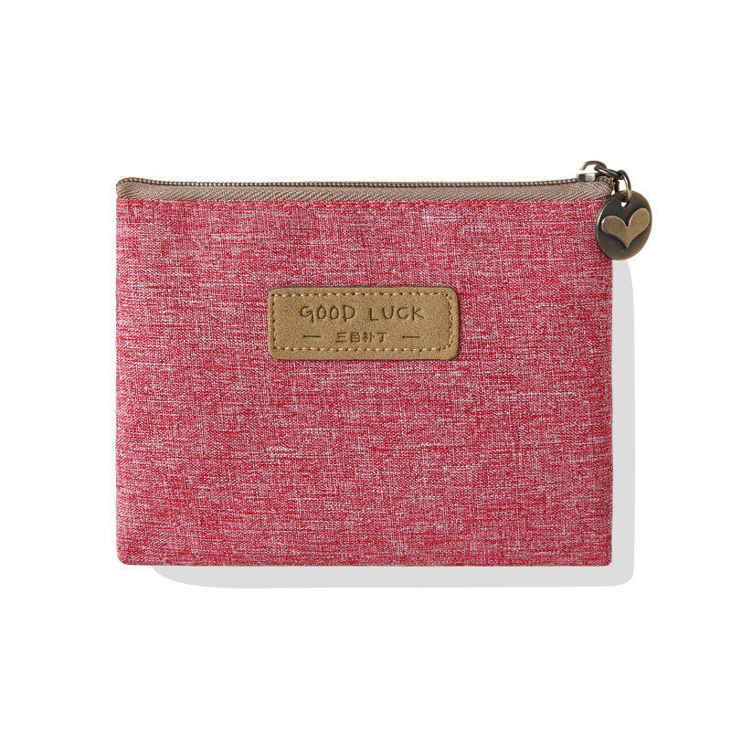 Three-color patch coin purse female Korean mini cute small wallet student simple coin purse canvas coin bag
