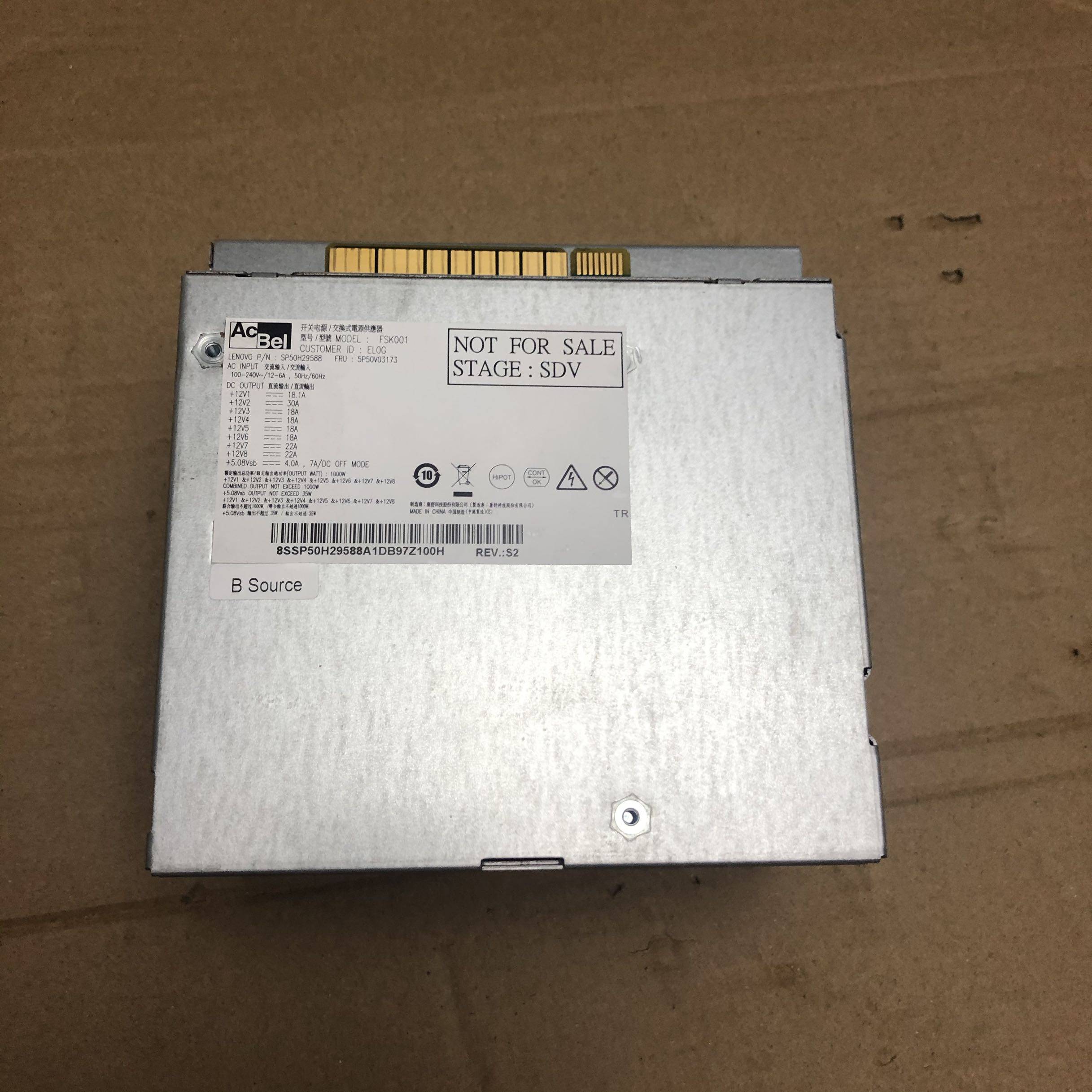 Original Lenovo P520 P720 workstation 1000W server power SP50H29588 5P50V03173