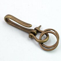 Retro Brass Key Buckle Chaab Hook Key Hang Chain Car Mens Pure Copper Horseshoe Buckle Anti-Throw Creativity