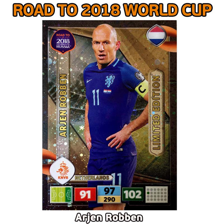 Panini to the 2018 World Cup official star card limit Ca Robben Arjen Robben