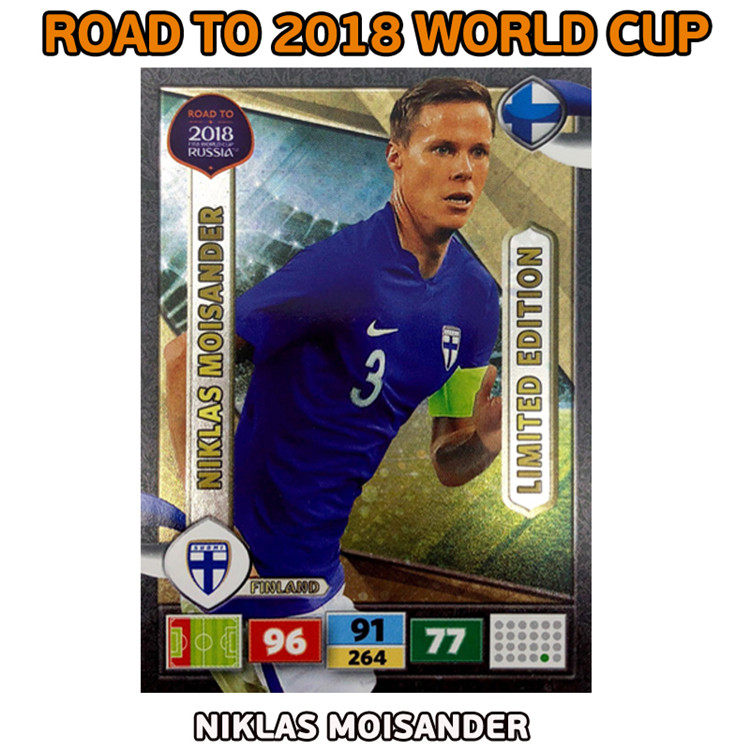 Panini to the 2018 World Cup official star card limit Ka Moisander