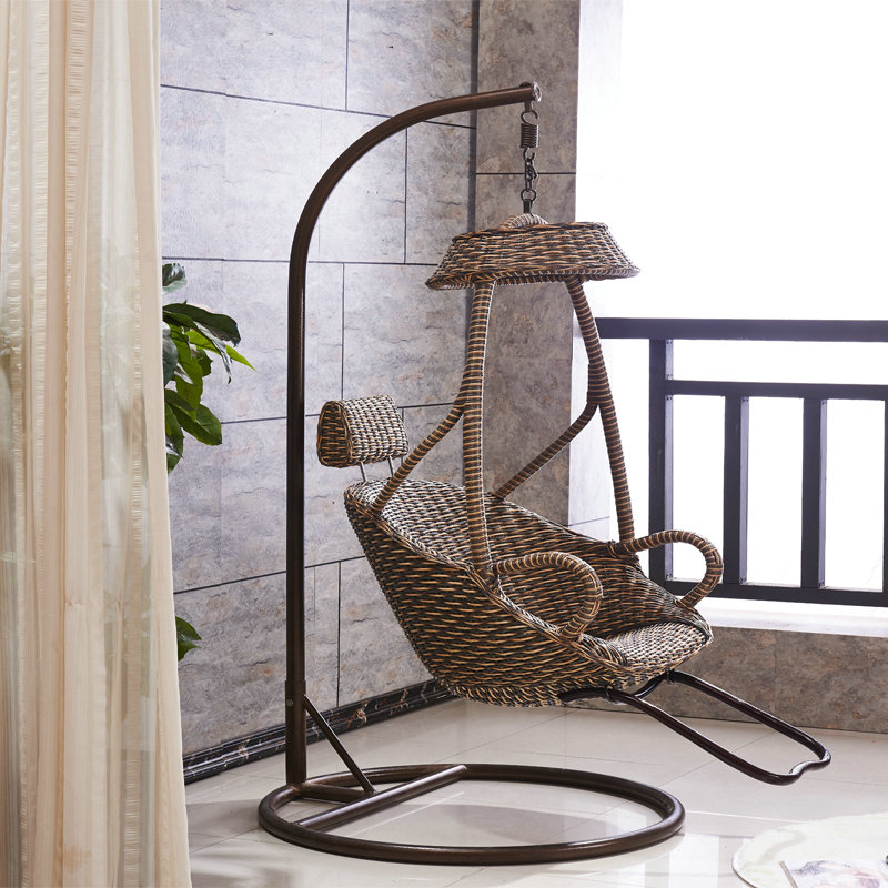 Natural Real Rattan Indoor Swing Chair Hanging Basket Cradle Natural Real Rattan Indoor Swing Chair Hanging Basket Cradle Balcony Bird S Nest Dormitory Rocking Single