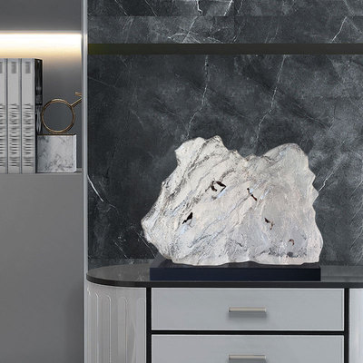 双面新款肌理山型雕塑艺术品进口透明树脂摆件酒店样板房软装饰品