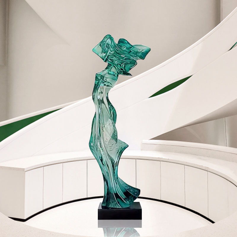Hotel Sales Office Club Living Room Abstract Transparent Resin Sculpture Art Floor-To-Ceiling Large Ornaments Entrance Office Decorations Hotel Sales Office Club Living Room Abstract Transparent Resin Sculpture Art Floor-To-Ceiling Large Ornaments Entrance Office Decorations