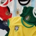 Bé quần áo trẻ em 2018 World Cup quần áo bóng đá cha mẹ và con mặc Chen Chen Ma trẻ em của T-Shirt nữ kho báu ngắn tay ăn mặc