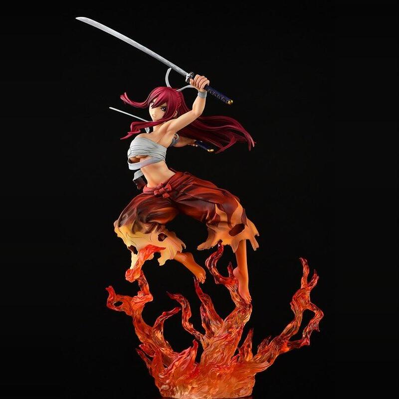 Authentic Orcatoys Fairy Tail Erza Samurai Servant Radiant Flame Dark Black Figure