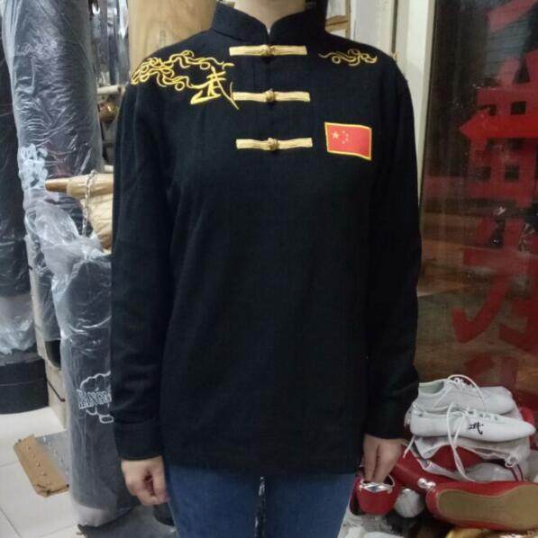 Factory direct round-neck martial arts Tai Chi T-shirt Martial arts short-sleeved martial arts cultural shirt Long-sleeved T-shirt