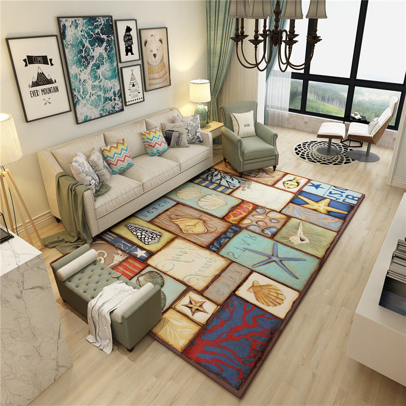 Nordic American countryside Living room Carpet retro tea blanket Bedroom Animals Sleep can be used for home Easy to handle