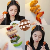 Запасные ребрышки, заколка для волос с жареной курицей, имитация еды, кебаб, куриные крылышки и куриные ножки на гриле, заколка для волос, боковой зажим, забавные альтернативные аксессуары для волос для женщин