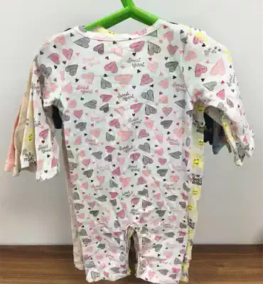 Export French cotton jumpsuit spring and autumn bottoming ha clothes baby climbing clothes newborn clothes
