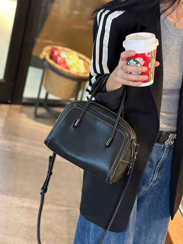 Кожаная вместительная и большая сумка через плечо, США, из натуральной кожи